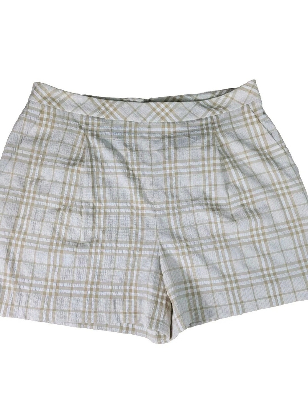 Alex marie Womens Shorts Plus Size 18 Stretch khaki/ ivory NWT 08 - Picture 2 of 10